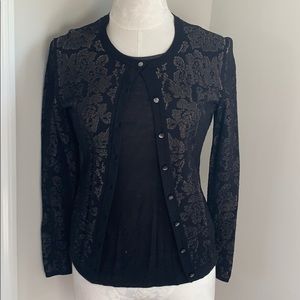 Medium Ann Taylor Black and Tan sweater